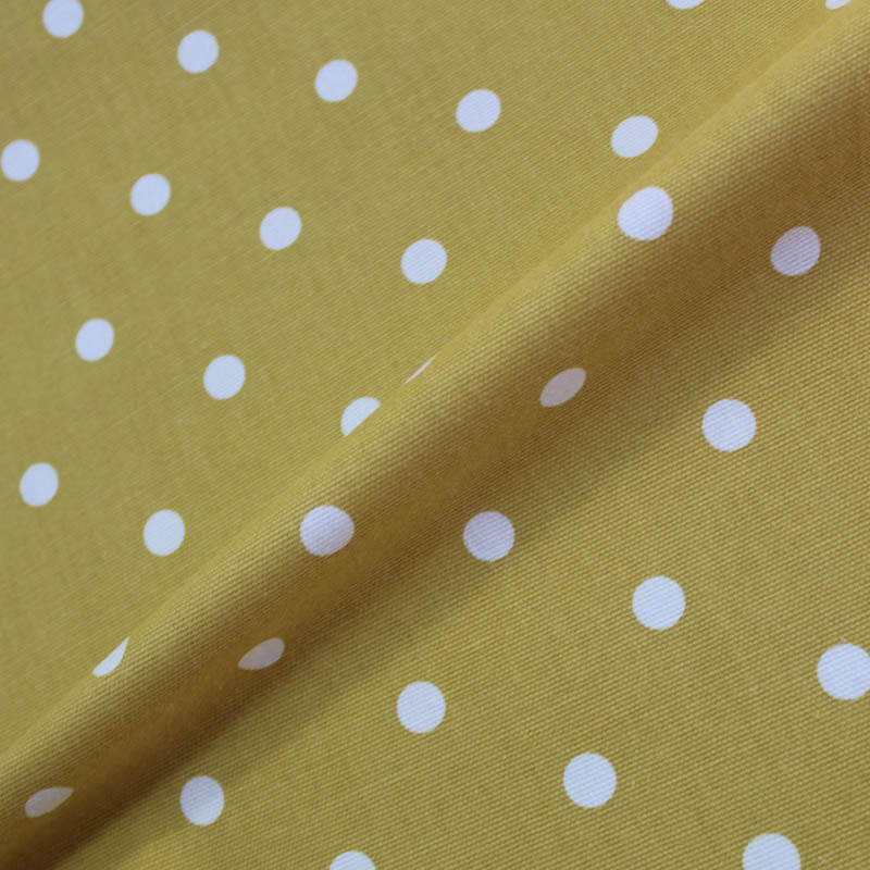 Spots Home Furnishing Fabric - Mustard Yellow
