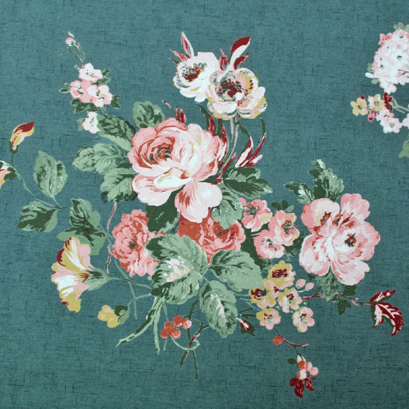 Laura Ashley Furnishing Cotton - Rosemore - Fern