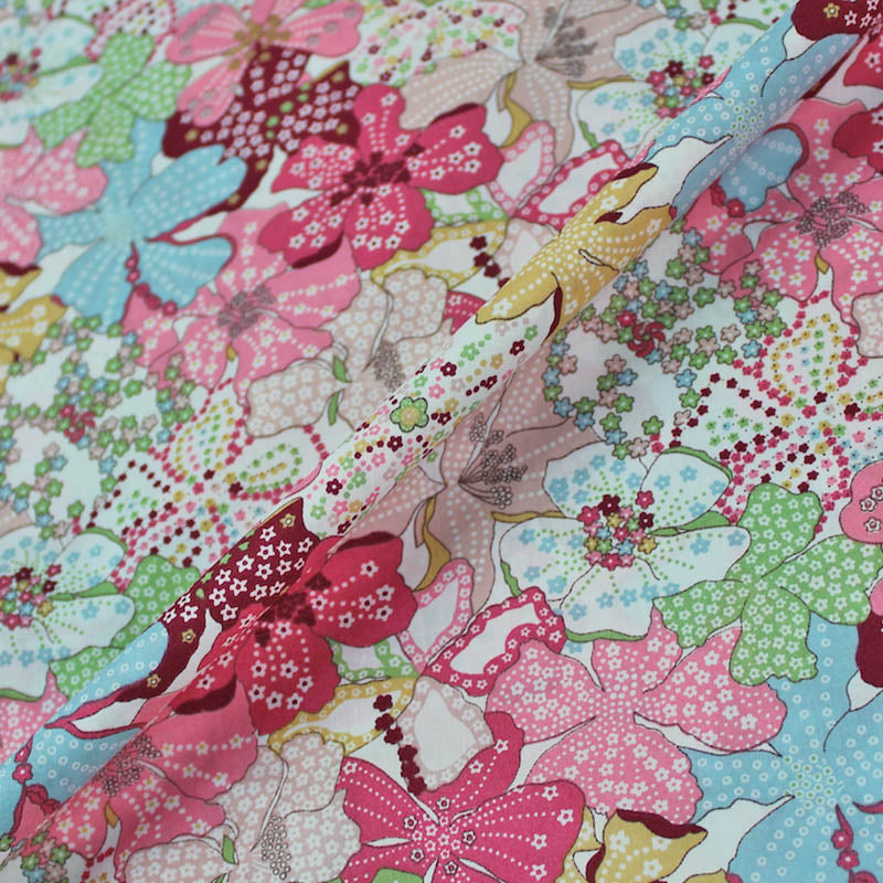 Pink Floral Liberty Cotton Lawn Fabric - Mauvey