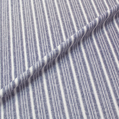 Linen and Cotton Mix - Stripe - Navy