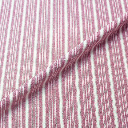 Linen and Cotton Mix - Stripe - Rose Pink