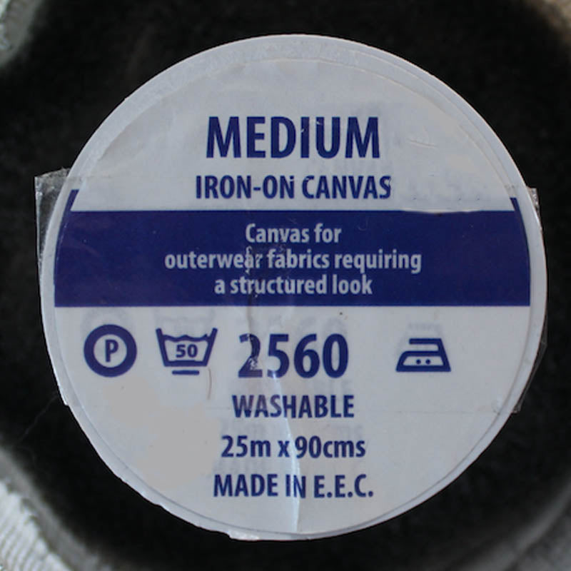 Medium Weight Canvas Interfacing - Grey