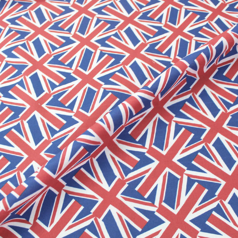 100% Cotton Digitally Printed Union Jack Cotton Fabric