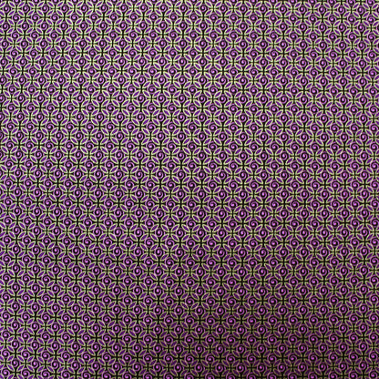Metallic Patchwork Cotton - Purple and Gold Swirls