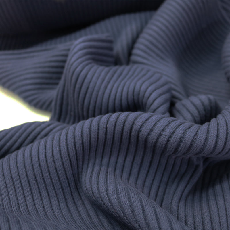 Navy Blue Chunky Ribbing Fabric