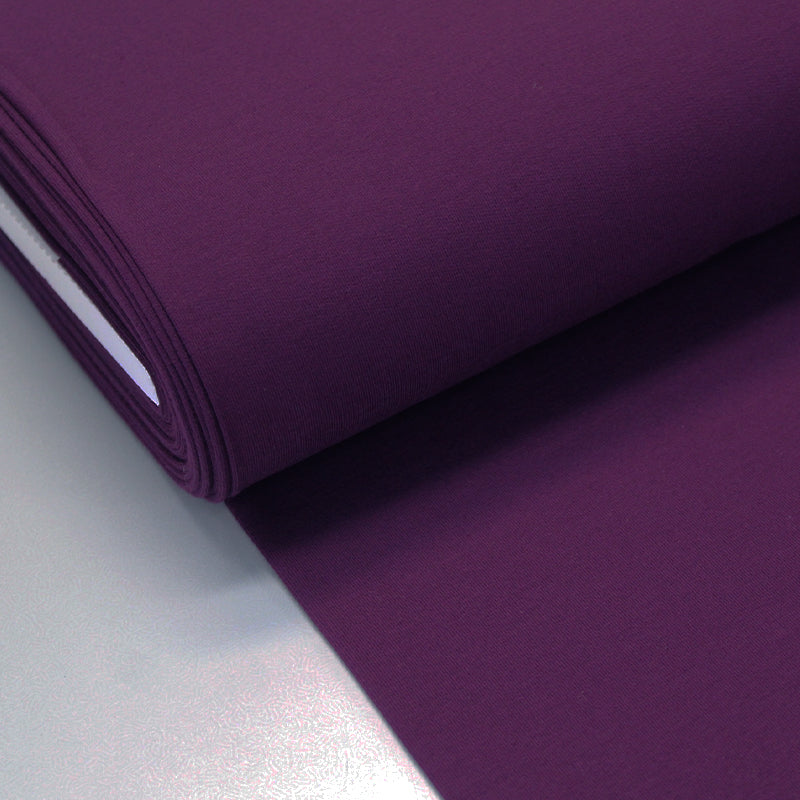 Cotton Elastane Brushed Back Sweatshirt Fabric | Purple - Fabrics Galore