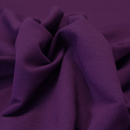 Cotton Elastane Brushed Back Sweatshirt - Purple