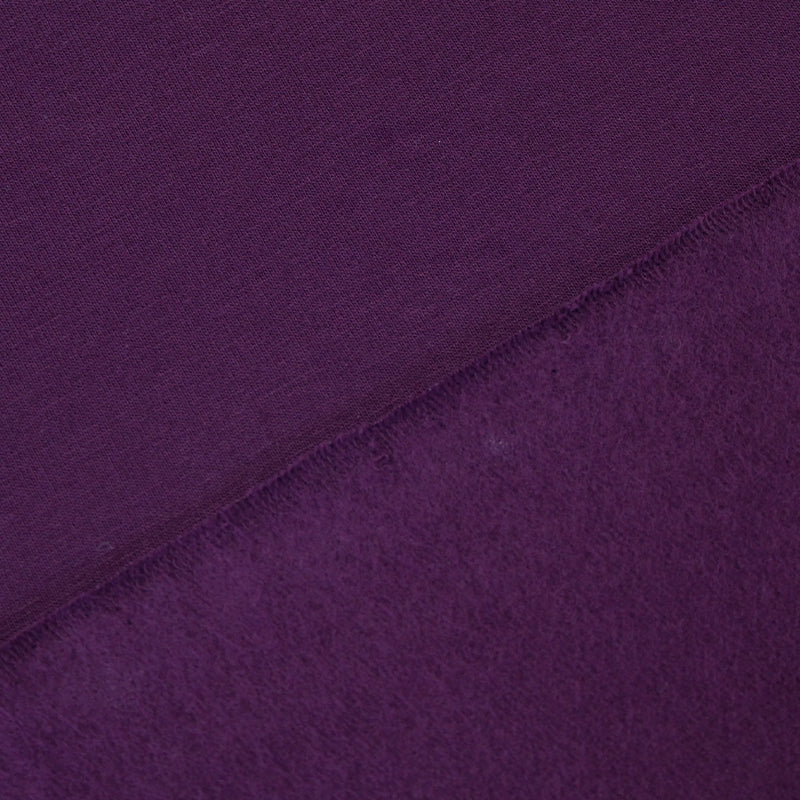 Cotton Elastane Brushed Back Sweatshirt - Purple