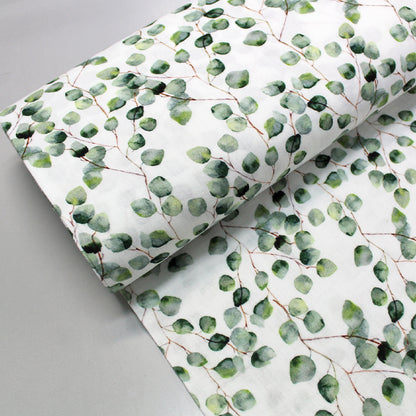 White Eucalyptus Organic Cotton Double Gauze Fabric