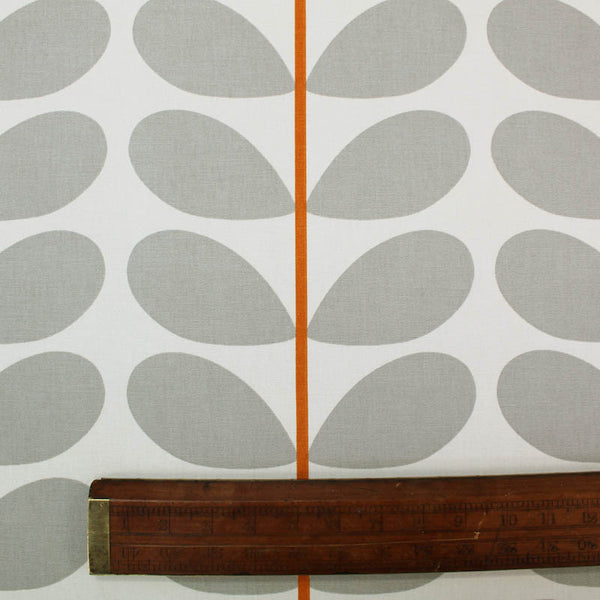 Orla Kiely Home Furnishing Fabric Two Colour Stem Warm Grey Fabrics