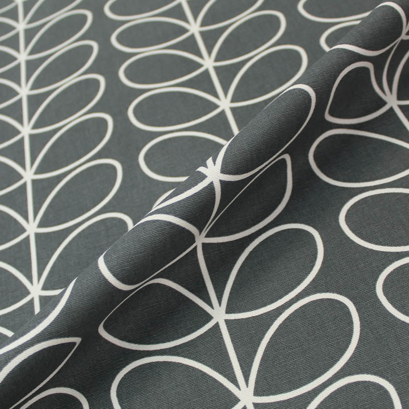 Orla Kiely Home Furnishing Fabric Linear Stem - Cool Grey