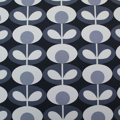 Orla Kiely Home Furnishing Fabric Oval Flower - Cool Grey