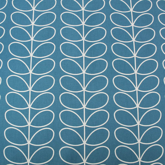 Orla Kiely Home Furnishing Fabric Linear Stem - Deep Duck Egg