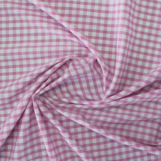 Corded Gingham - Pale Pink