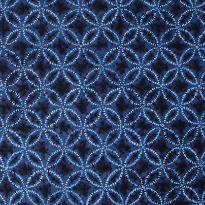 Patchwork Cotton - Indigo Geometric Petals