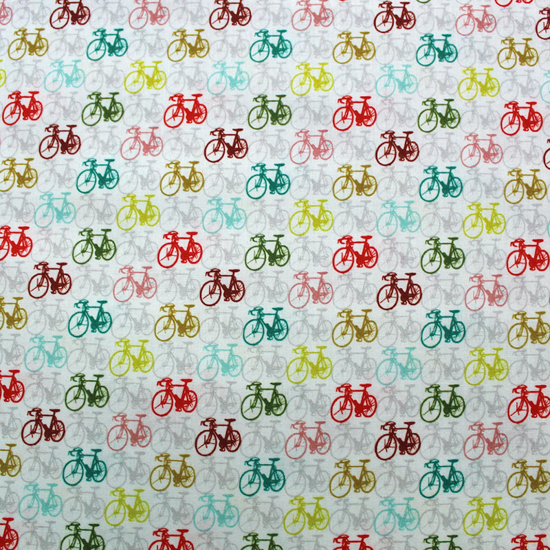 Patchwork Printed Cotton - I want to ride my Bicycle