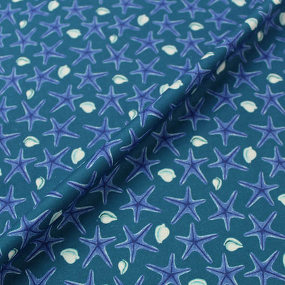 Patchwork and Quilting Cotton - Blue - Star Fish