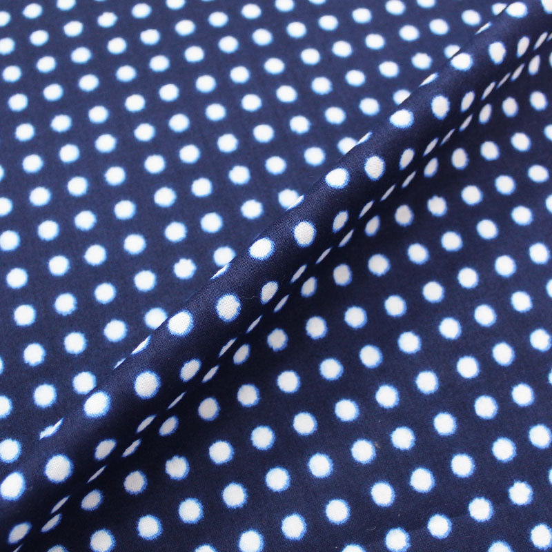 Patchwork and Quilting Cotton - Blurred Dots - Indigo