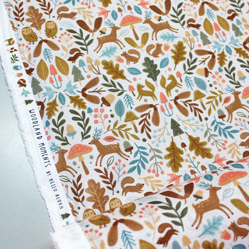 Woodland Stag Print Children's Fabric