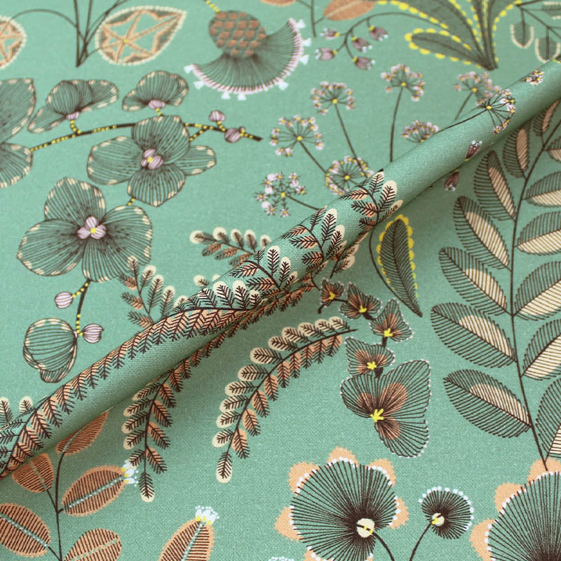 Phoenix Furnishing Fabric by Maison THEVENON Paris - Green