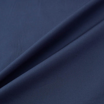 Plain French Navy Blue Cotton Poplin