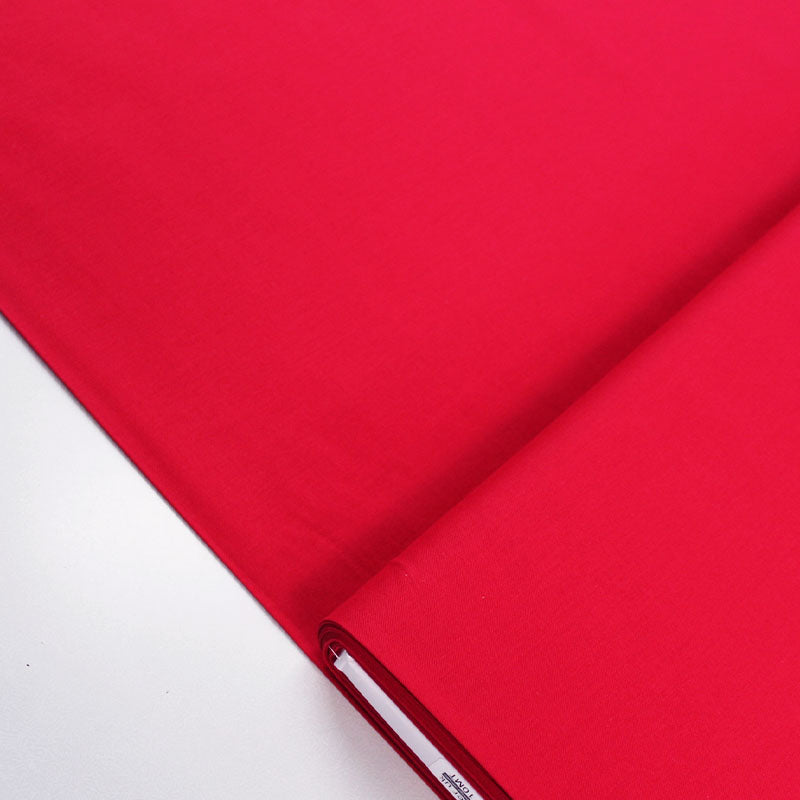 Plain Patchwork Cotton - Christmas Red
