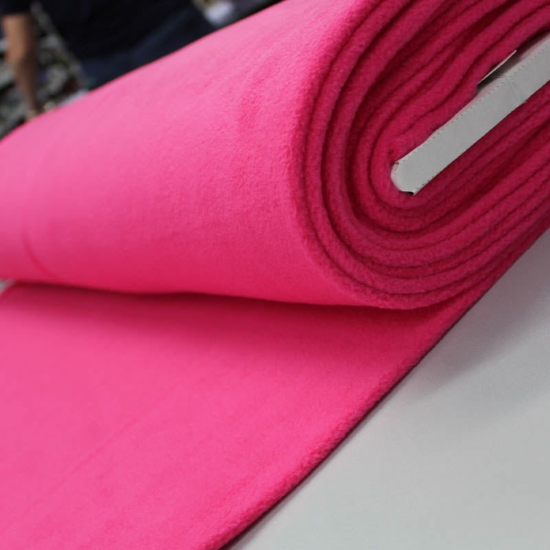 bright pink fleece fabric