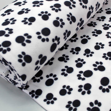 Children's Fleece Fabric - Paw Print