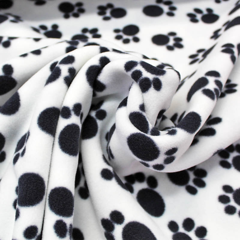 Children's Fleece Fabric Paw Print Fabrics Galore