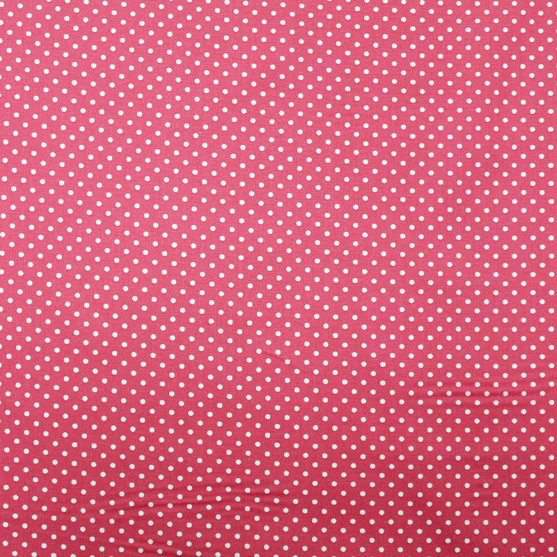 Polka Dot Cotton - Coral Pink
