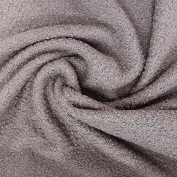 100% Polyester Microfibre Mink Grey Bouclé Dressmaking Fabric
