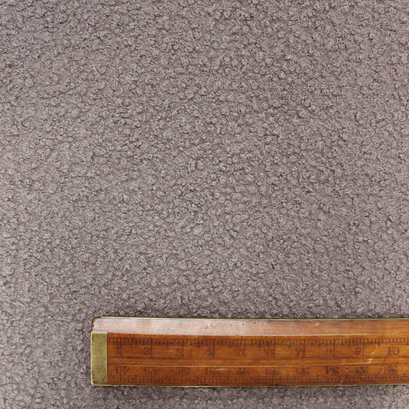 100% Polyester Microfibre Mink Grey Bouclé Dressmaking Fabric