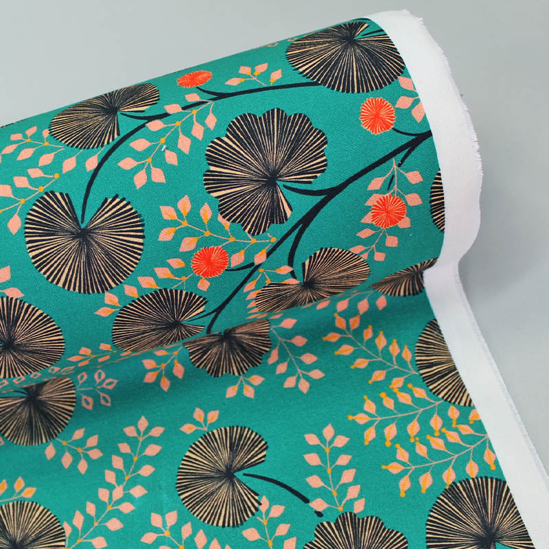 Pondichery Home Furnishing Fabric by Maison THEVENON Paris - Green
