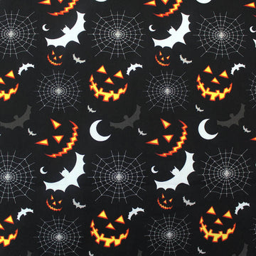 Printed Black Halloween Cotton - Spooky, Huh?