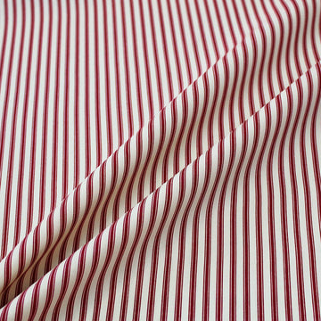 Printed Stripe Cotton - Antique Red and Cream Ticking