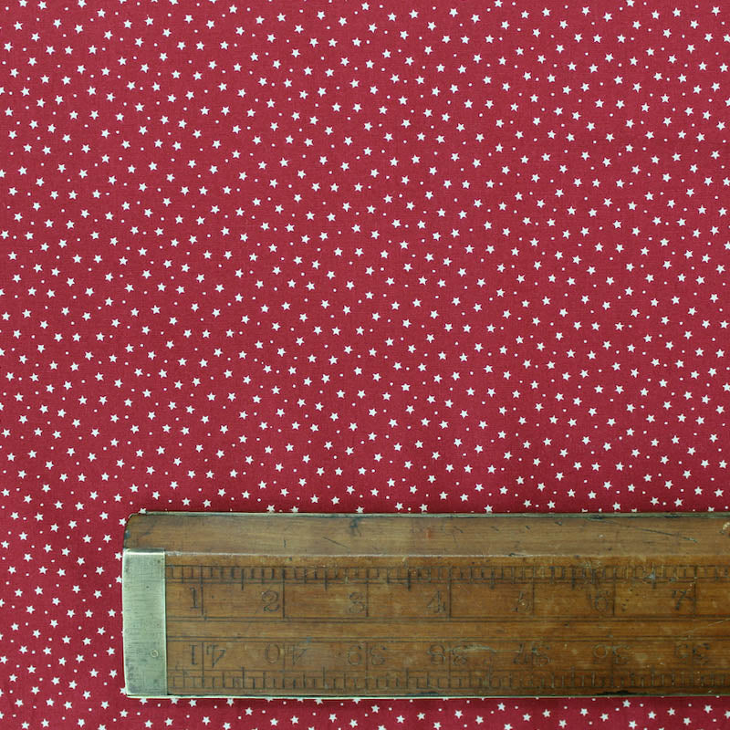 Printed Cotton Stars and Spots - Antique Red