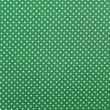3mm Polka Dot Cotton - Green with White Spots