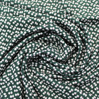 Printed Spun Viscose Petra in Khaki Green