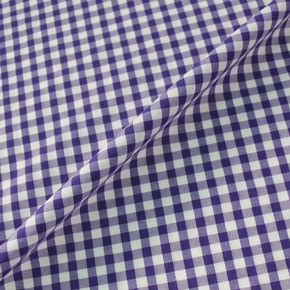 Dressmaking Corded Gingham - Purple