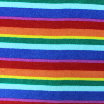 Polar Fleece Fabric - Rainbow Stripe 