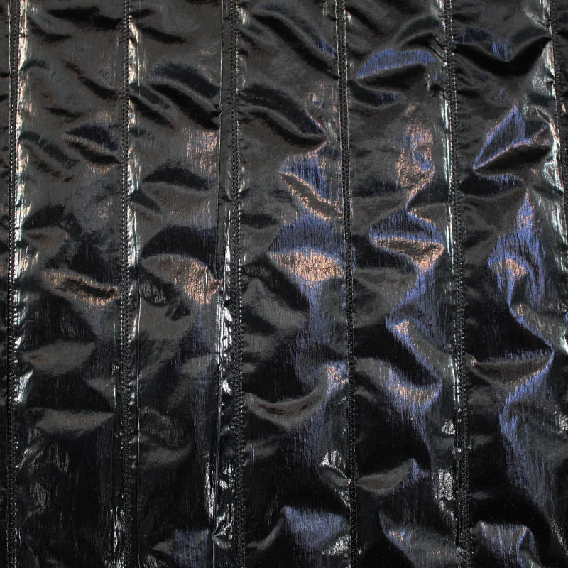 black polyester quilted jacket fabric