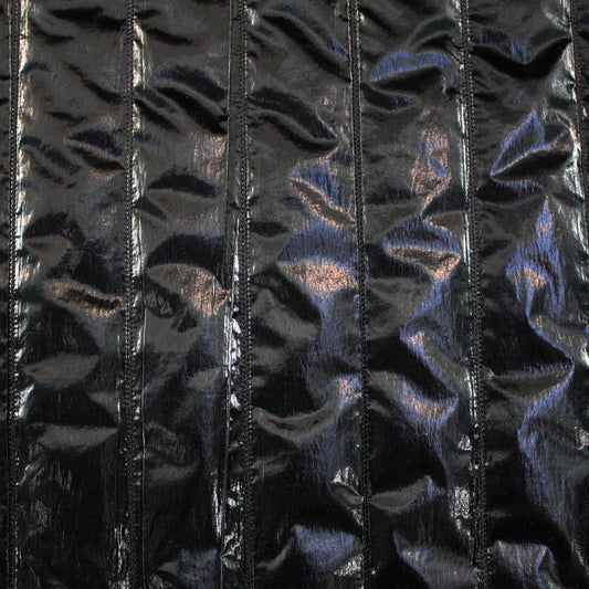 black polyester quilted jacket fabric