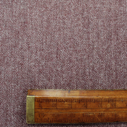 Brick Dressmaking Wool Blend Herringbone - Malbec