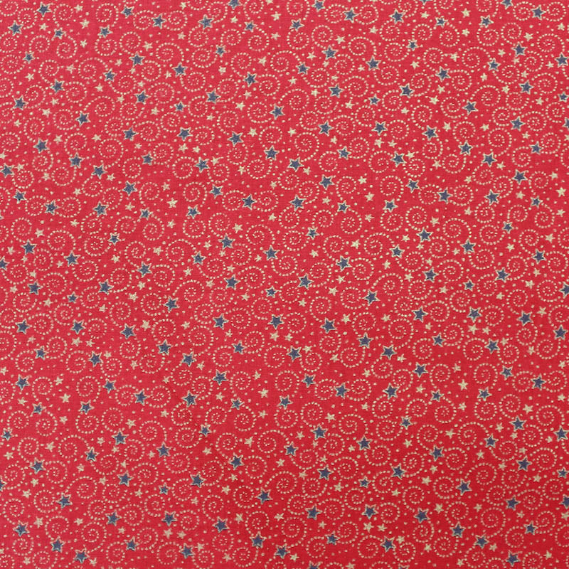Red Christmas Cotton - Starry Starry Night