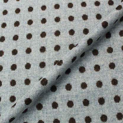 Reversible Wool Spot - Pale Blue and Brown - Mrs Hudson