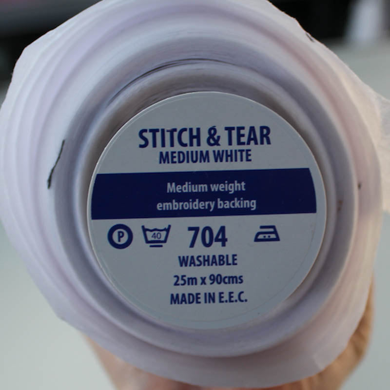 Stitch and Tear  Medium Interfacing - White