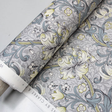 William Morris Golden Lily Furnishing Fabric - Grey