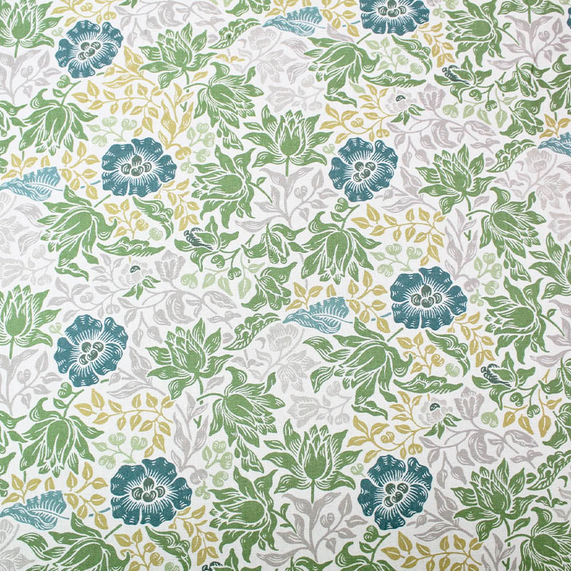 William Morris Green Mallow Furnishing Fabric 
