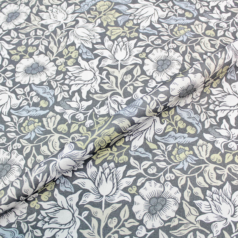 William Morris Grey Mallow Furnishing Fabric 