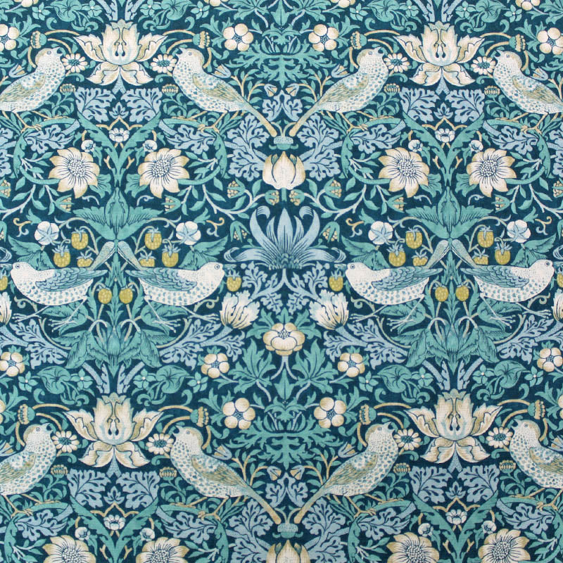 William Morris Strawberry Thief Fabric - Teal 